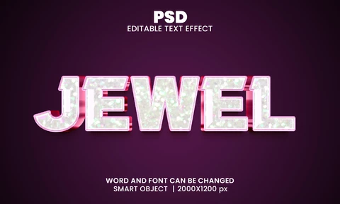 PSD Efecto de texto Jewel 3d