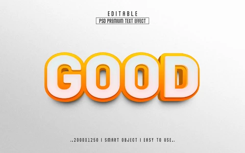 PSD Buen efecto de texto 3D