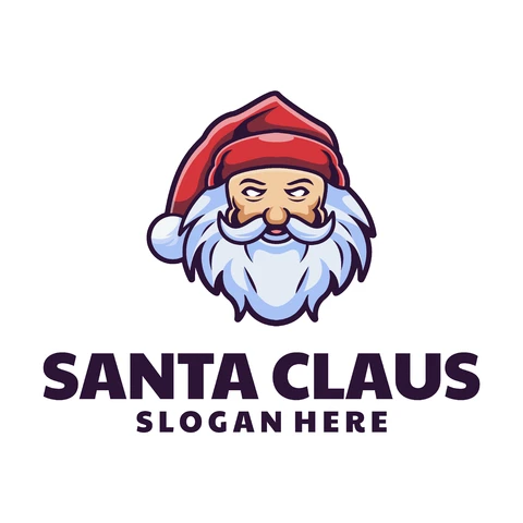 EPS,JPG Cartoon Santa Claus Logo Design