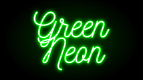 AI,EPS Green Neon Text Effect