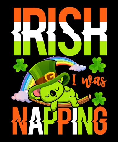 PNG,AI,EPS Irlandés yo estaba durmiendo la siesta