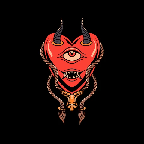 EPS,AI,JPG Devil Heart Design
