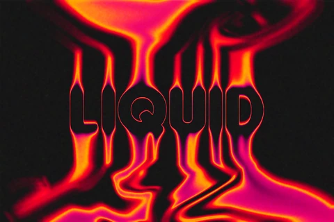 PSD Liquid Font Style Text Effect