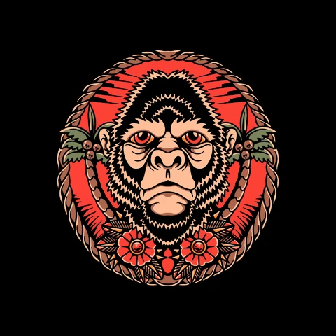 EPS,AI,JPG Summer Monkey