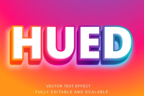 EPS Hued Holographic Glow Font Style Effect