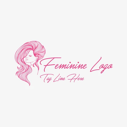 EPS,JPG Feminine Logo with Elegant Illustration