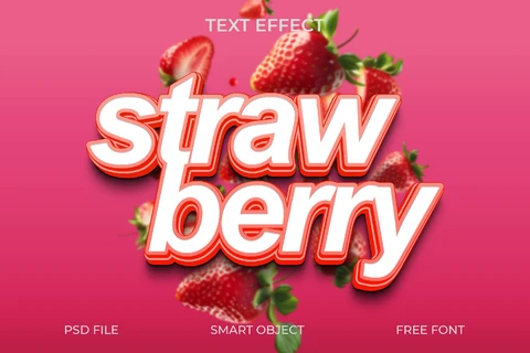 PSD Efecto texto fresa 3d
