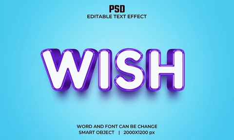 PSD Wish Text Effect