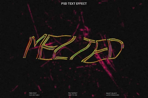PSD Geschmolzener Textstil-Effekt