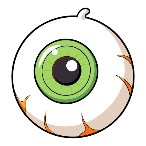 AI,JPG Cartoon Style Eye Illustration