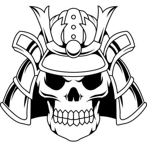 SVG, PNG Japon tête japonaise samouraï asie crâne guerrier visage