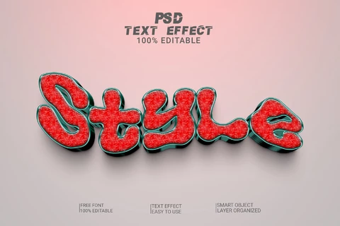 PSD Graffiti Style Oriental Metal 3D Text Effect