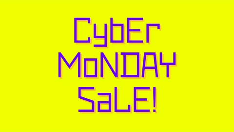 AI,EPS Lebendiger Cyber-Monday-Neon-Text-Effekt