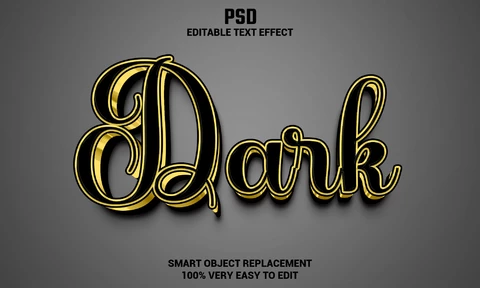PSD Dark Text Effect