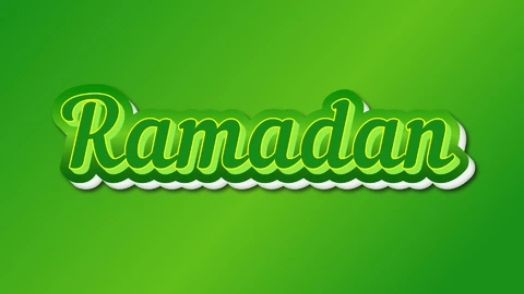 EPS,AI Ramadán 3d efecto de texto