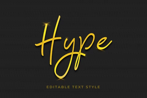 AI,EPS Efekt tekstowy Hype