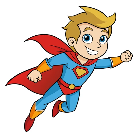 AI,JPG Cartoon Superhero Character Illustration