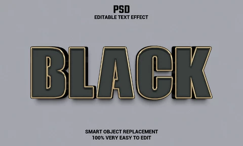PSD Black Text Effect