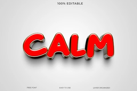 PSD Calm Text Style Effect