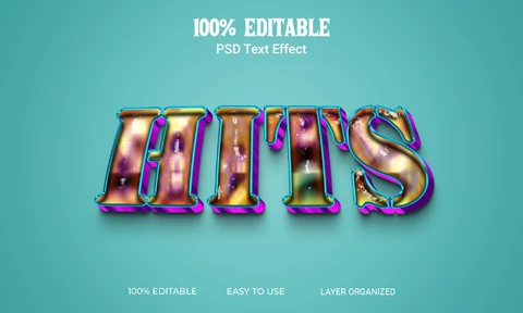 PSD Hits Stencil 3D Text Effect