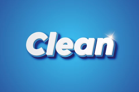 AI,EPS Estilo de texto 3D azul