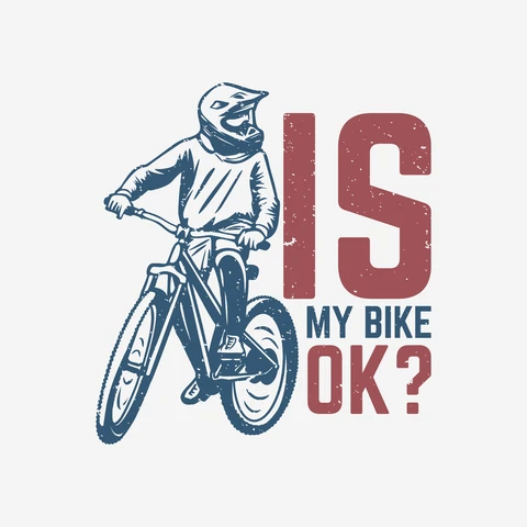 EPS,JPG Vintage Mountain Biking Illustration