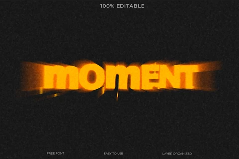PSD Moment Text Style Effect