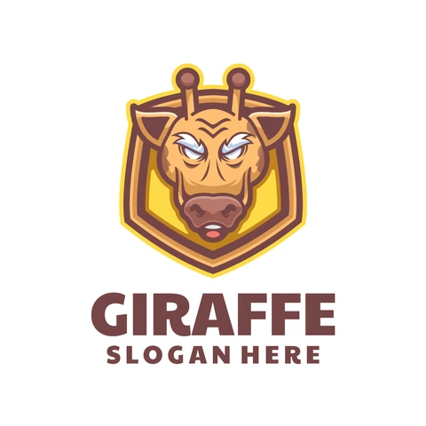 EPS,JPG Mascot Logo Design Featuring Giraffe