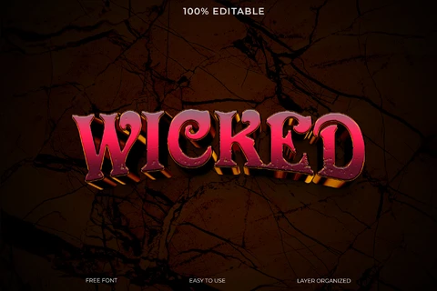 PSD Wicked Text Style Effect