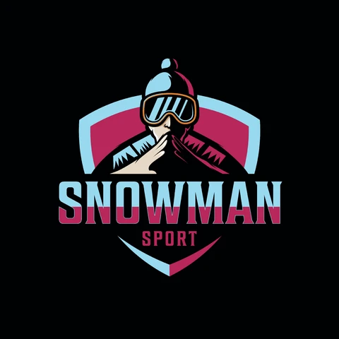 EPS,JPG Sport Logo with Snowman Character