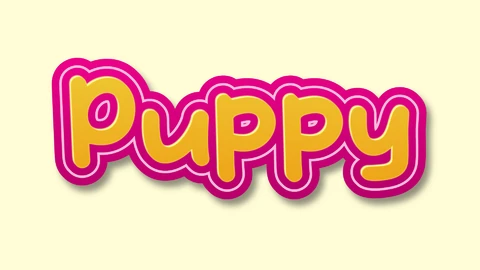 AI,EPS Puppy Text Effect