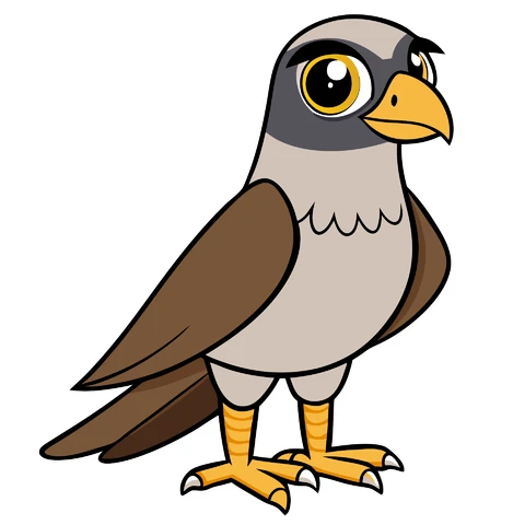 AI,JPG Cartoon Style Bird Character Illustration