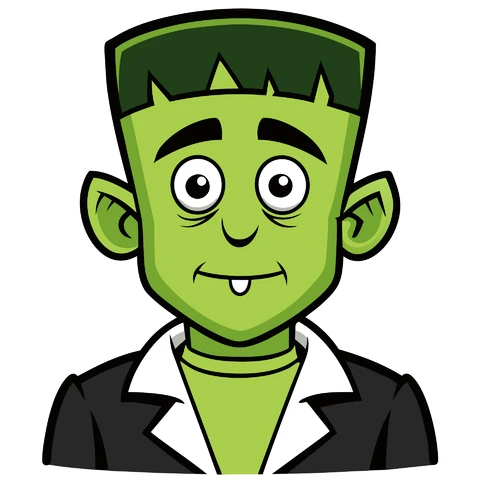 AI,JPG Cartoon Style Frankenstein Character