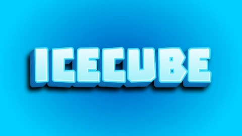 AI,EPS Efecto de texto estilo cubito de hielo