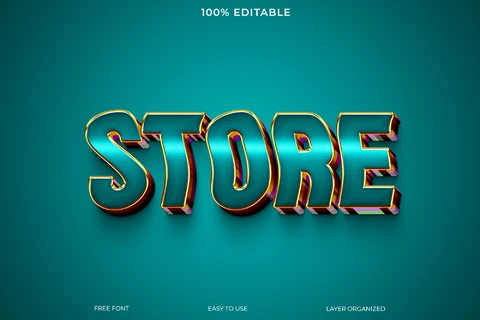 PSD Store Text Style Effect