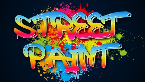 AI,EPS Graffiti spray tekst effect bewerkbare straat tekst stijl