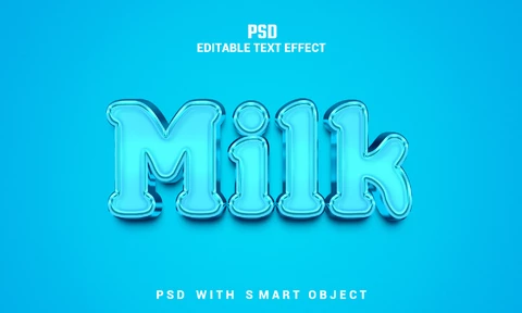 PSD Effet de texte laitier