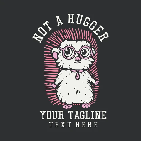 EPS,JPG Playful Vintage Illustration of a Hedgehog