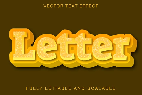 EPS Lettera glitterata dorata effetto font