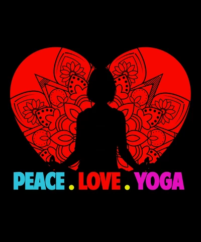 PNG,AI,EPS Paz e amor ioga