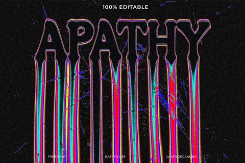 PSD Apathy Dripping Acid Trippy Font Style Text Effect