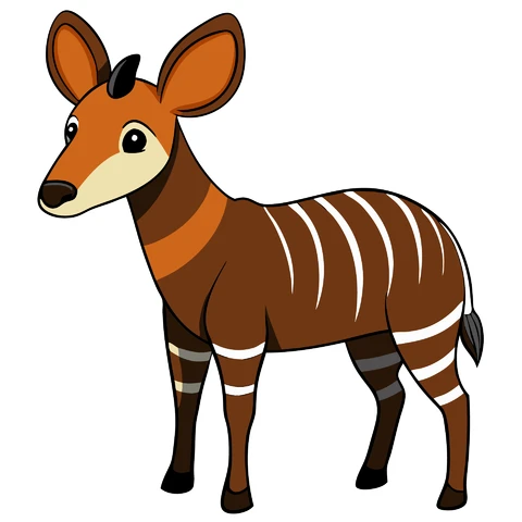 AI,JPG Ilustração de animal em estilo cartoon