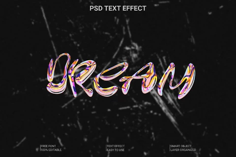 PSD Dream Text Style Effect