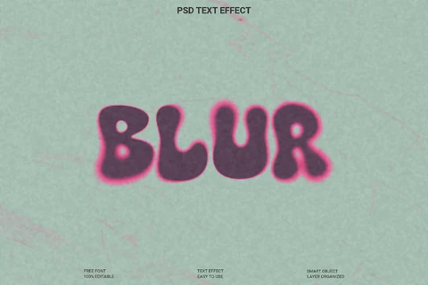 PSD Blur Text Style Effect