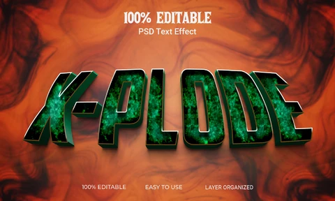 PSD X-Plode Anti Hero 3D Text Effect
