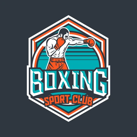 EPS,JPG Vintage Boxing Club Emblem Design