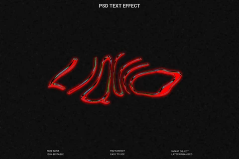 PSD Flüssiger Textstileffekt