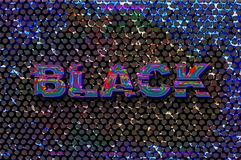 PSD Black Font Style Text Effect