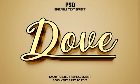 PSD Dove Text Effect