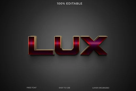 PSD Efeito de estilo de texto Lux